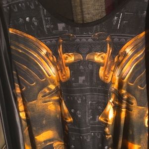 Black and gold top leather sleeves